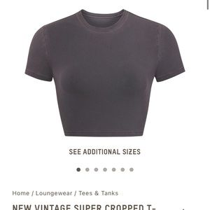 SKIMS NEW VINTAGE SUPER CROPPED T-SHIRT